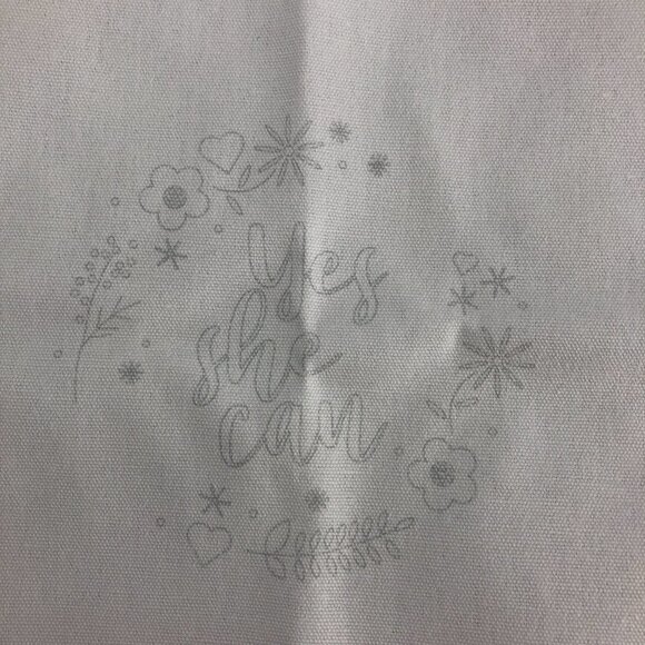 New w/box  "Yes She Can" Embroidery Kit Beginners 9.5" circle white cotton Gift - Picture 6 of 12